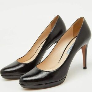 PRADA Black Patent Leather Heels – Size 37